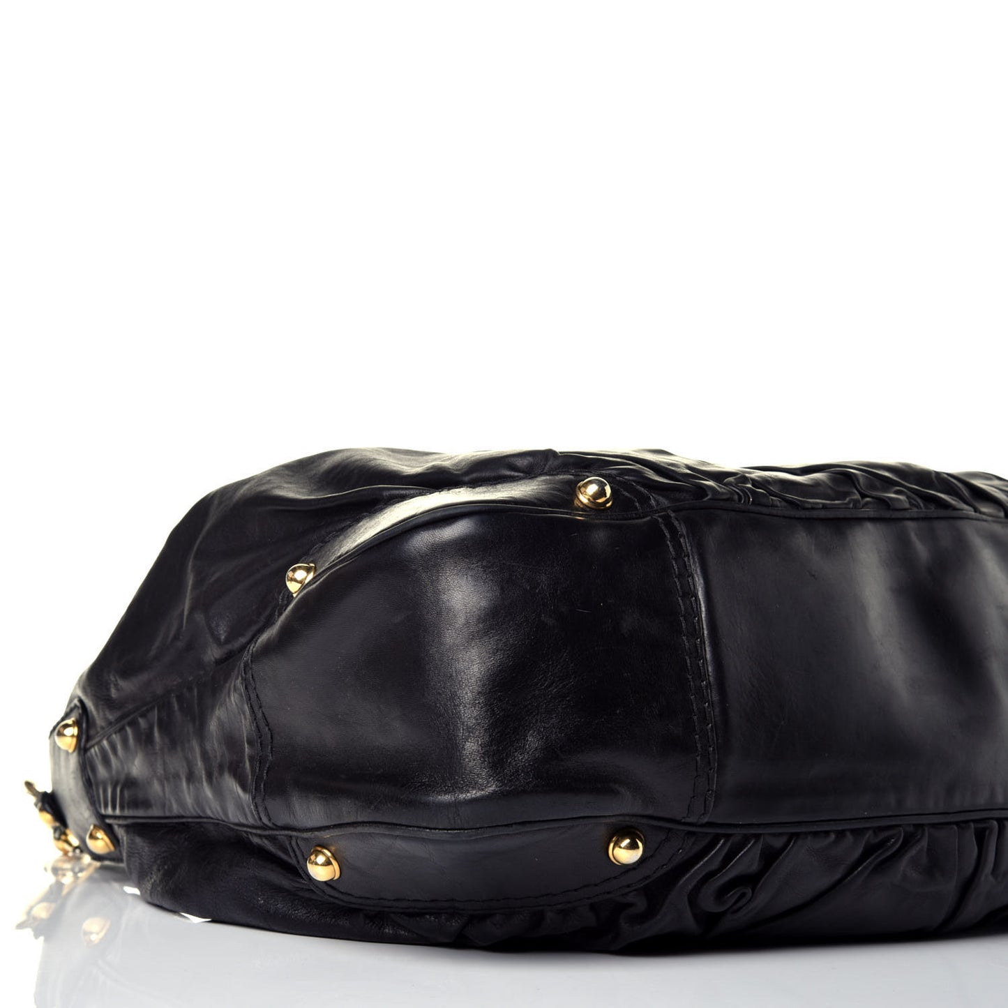 Calfskin Large Jockey Hobo Black