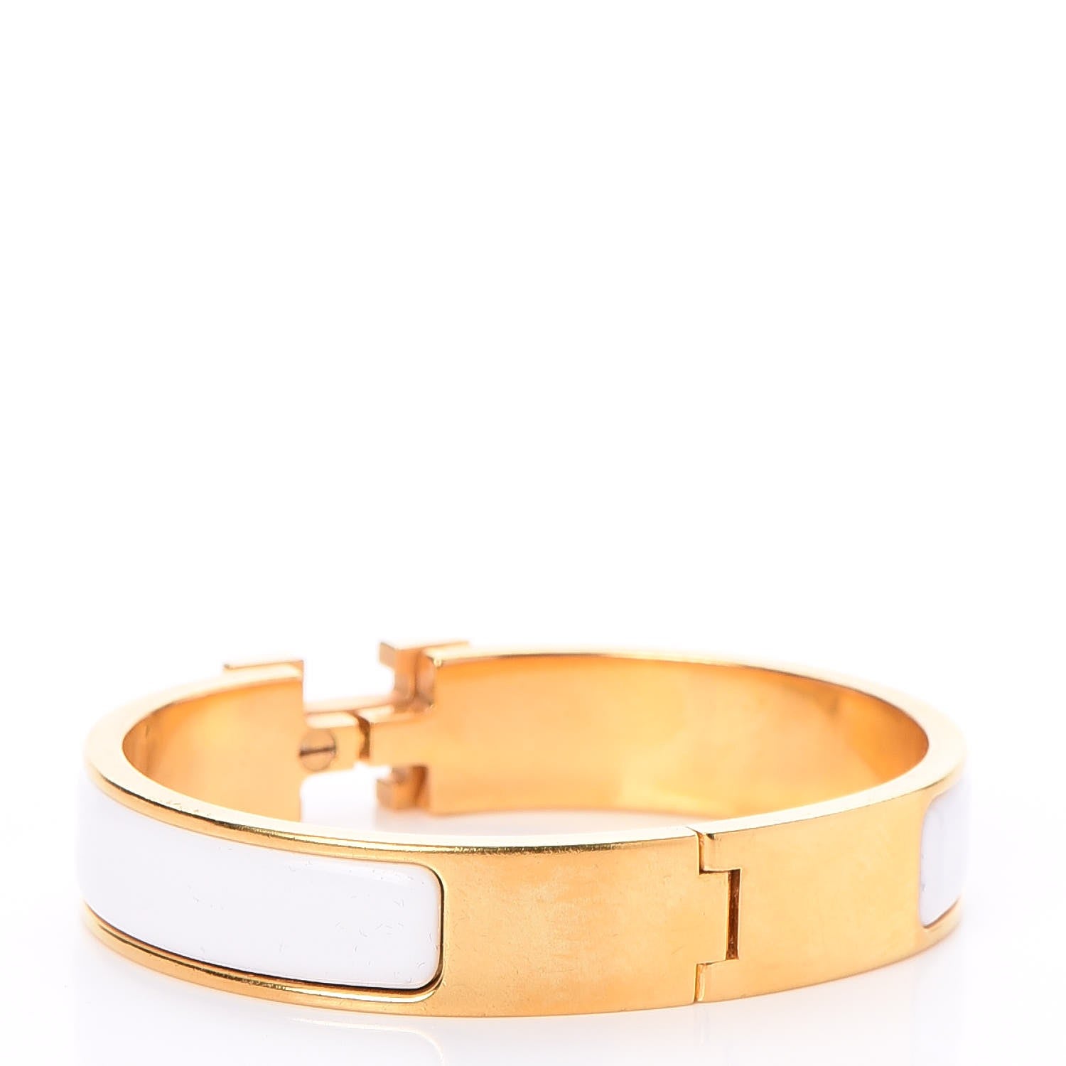 Hermes Enamel Narrow Clic Clac H Bracelet PM White 3 of 6