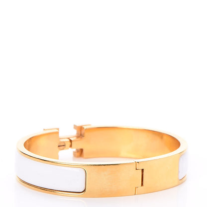 Hermes Enamel Narrow Clic Clac H Bracelet PM White 3 of 6