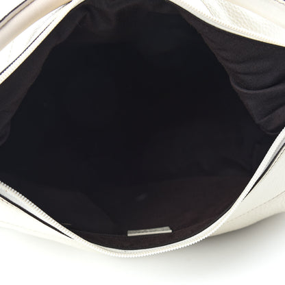 Gucci Calfskin Large D Gold Ring Hobo Off White 5 of 10
