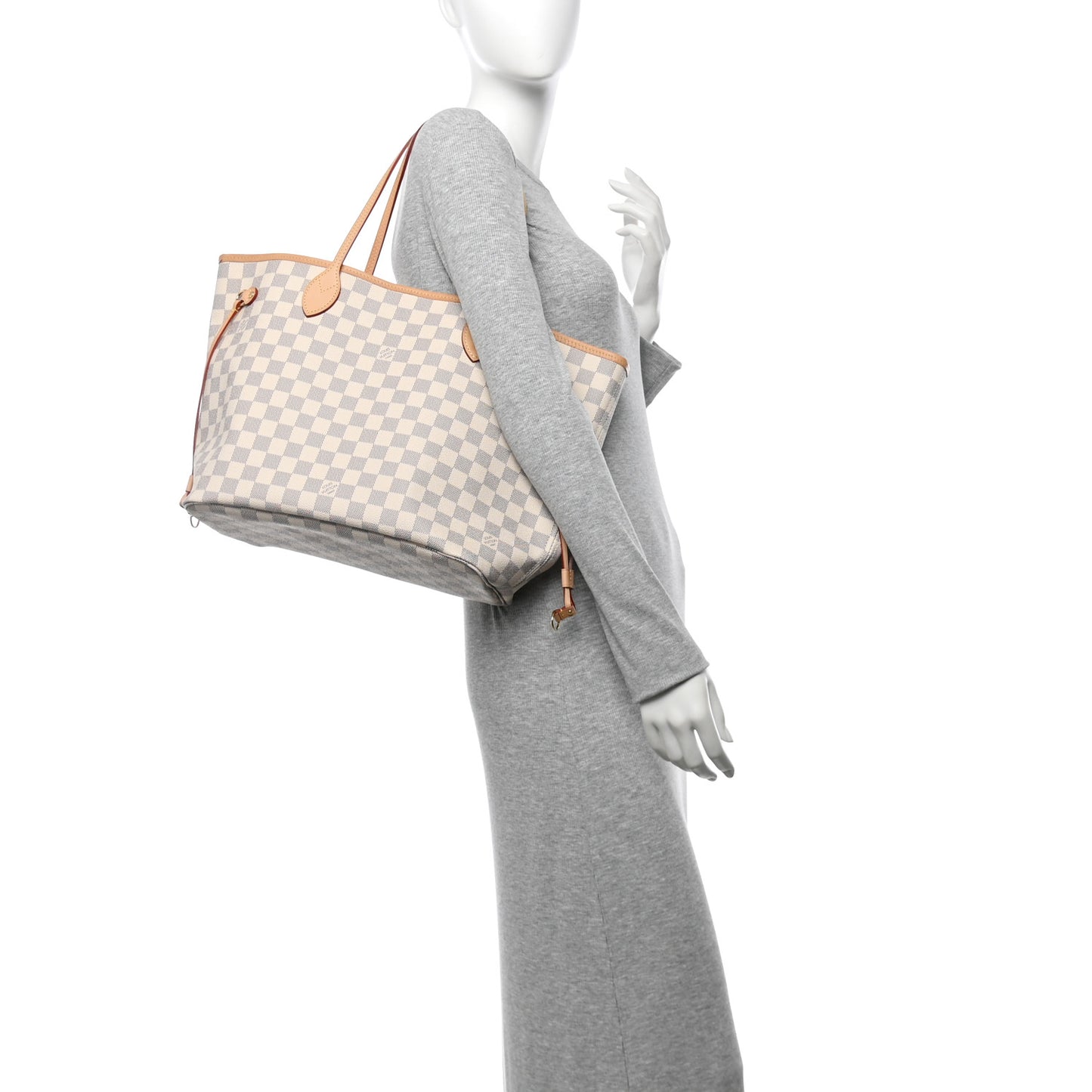 Damier Azur Neo Neverfull MM Rose Ballerine