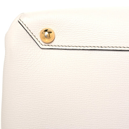 Burberry Derby Calfskin House Check Medium Banner Tote Limestone 12 of 13