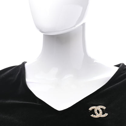 Chanel Pearl Crystal April In Paris CC Brooch Gold 2 of 4