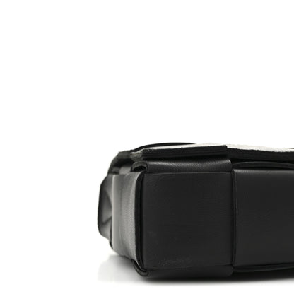 Bottega Veneta Lambskin Maxi Intreccio Small Cassette Crossbody Bag Black 8 of 9