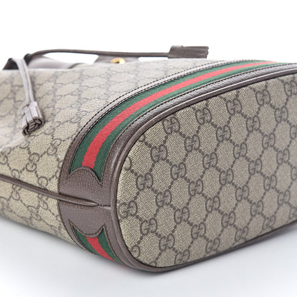 Gucci GG Supreme Monogram Web Ophidia Bucket Bag Brown 8 of 9