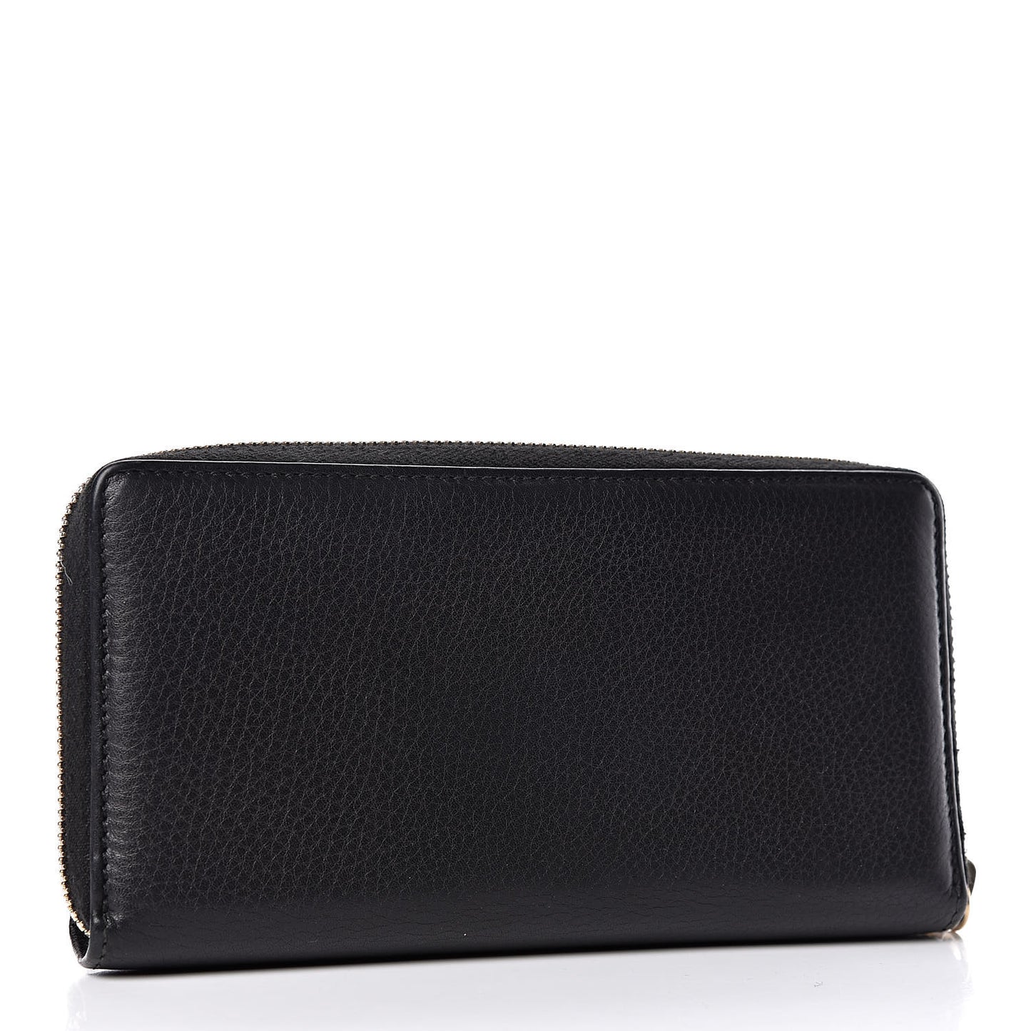 Calfskin Soho Zip Around Wallet Black