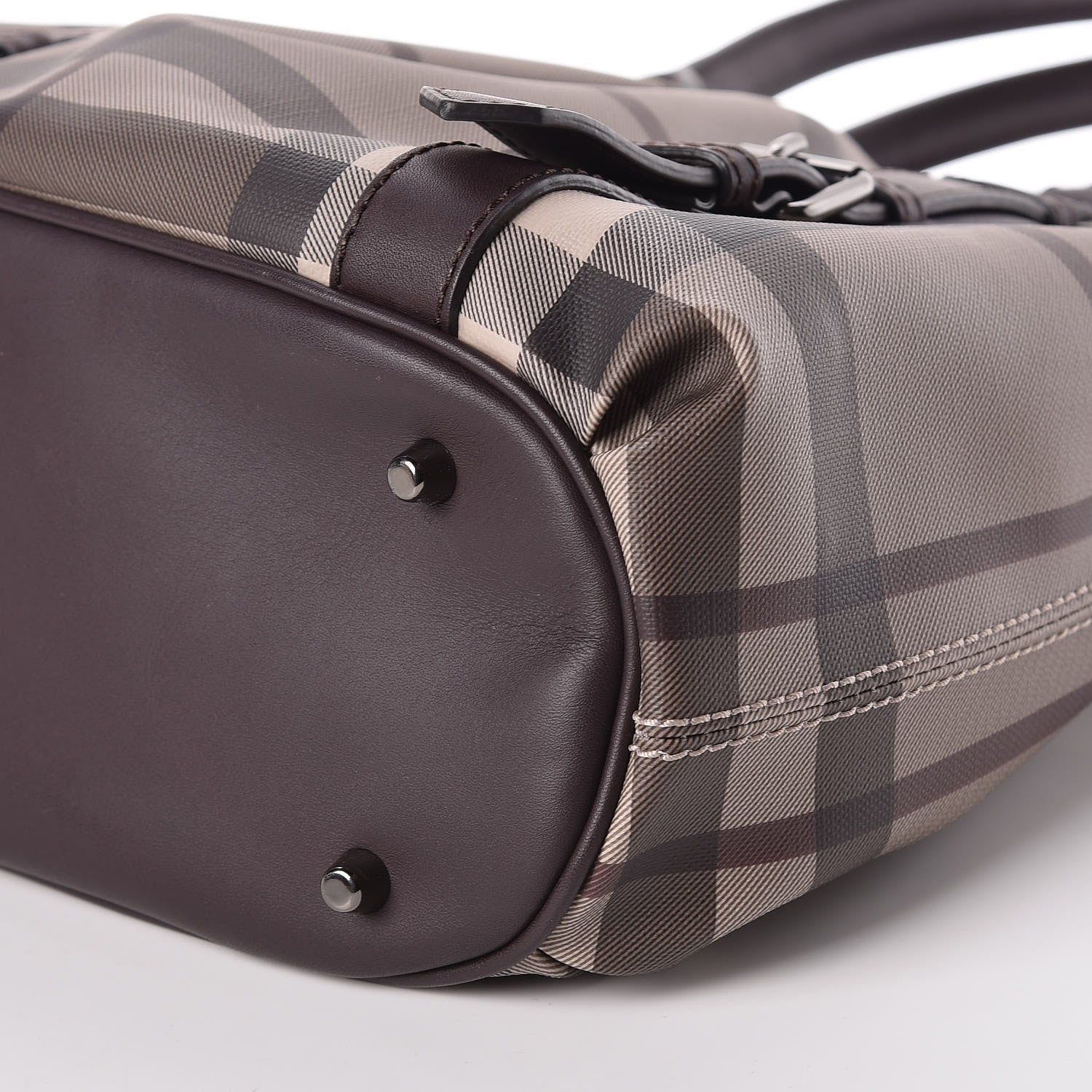 Burberry Smoked Check Small Northfield Tote Plum 9 of 9