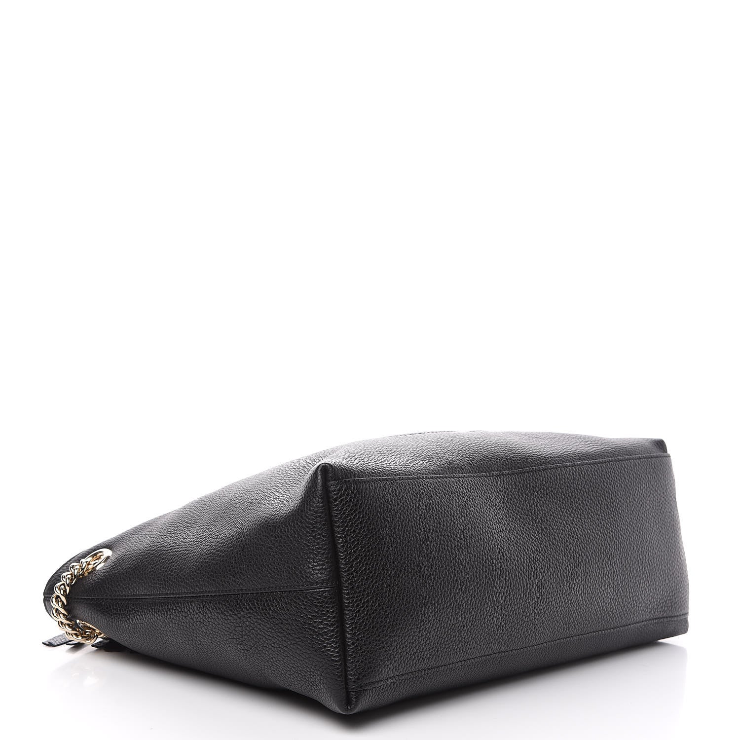 Gucci Pebbled Calfskin Medium Soho Chain Shoulder Bag Black 3 of 9