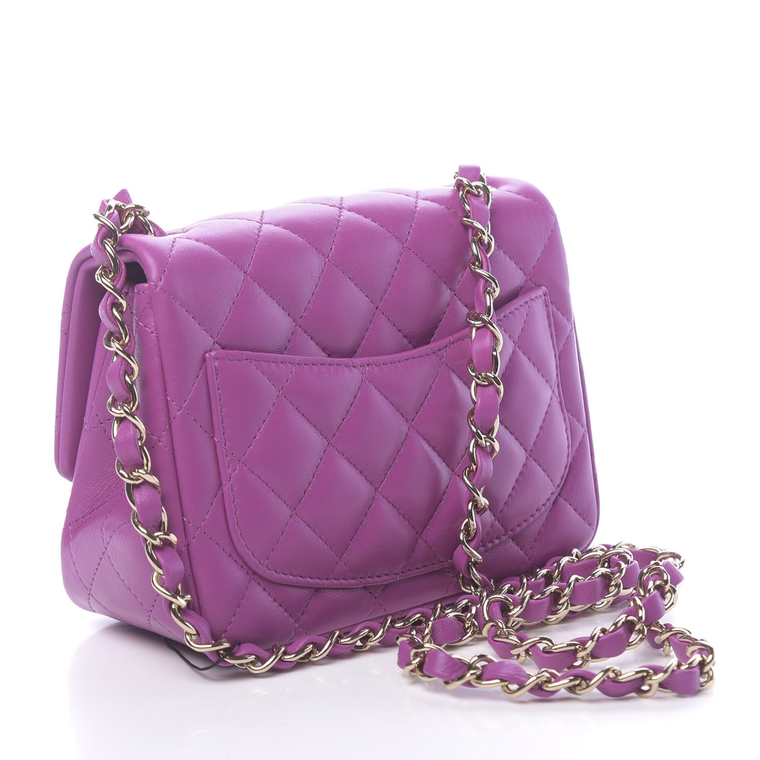 Chanel Lambskin Quilted Mini Square Flap Purple 4 of 10
