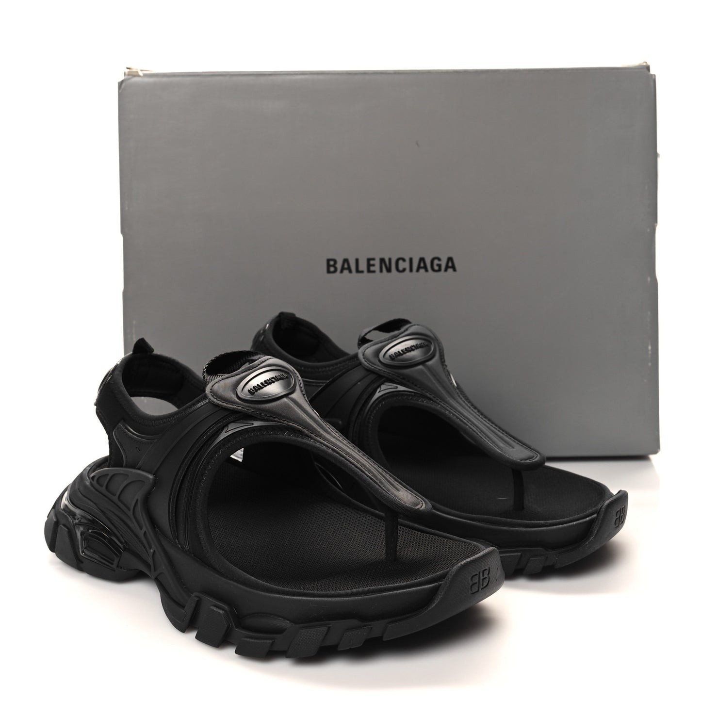 Neoprene Rubber Thong Sandals 37 Black