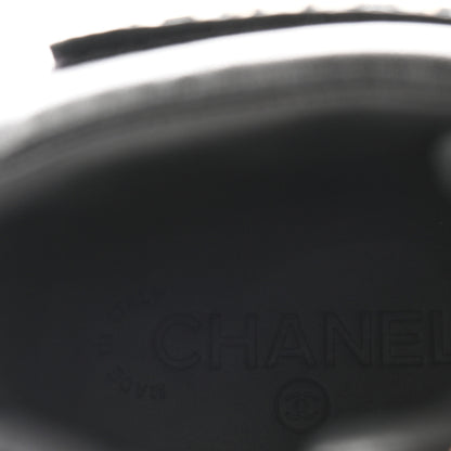 Chanel Lambskin Logo High Top Sneakers 42 Navy Black 7 of 8