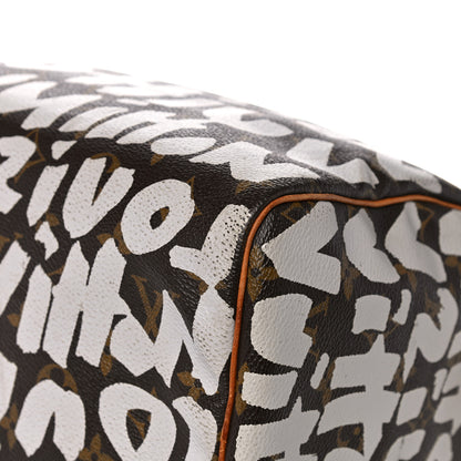 Louis Vuitton Monogram Graffiti Speedy 30 Silver 10 of 29