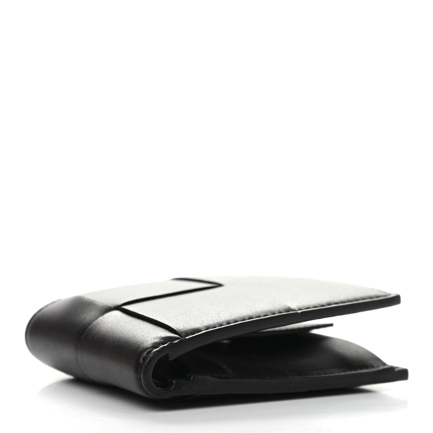 Bottega Veneta Calfskin Intrecciato Bi-Fold Wallet Black 4 of 7