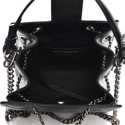 Chanel Caviar Quilted Small CC Bucket Bag Black 5 of 7