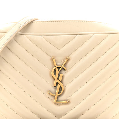 Saint Laurent Calfskin Matelasse Monogram Lou Camera Bag Crema Soft 8 of 14