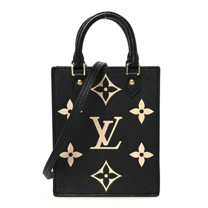 Louis Vuitton Empreinte Monogram Giant Petit Sac Plat Black Beige 1 of 9