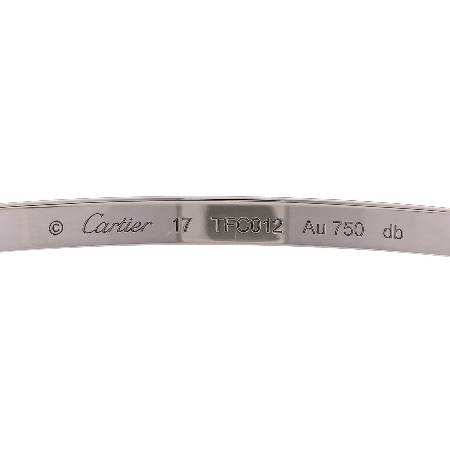 Cartier 18K White Gold Small LOVE Bracelet 17 4 of 7