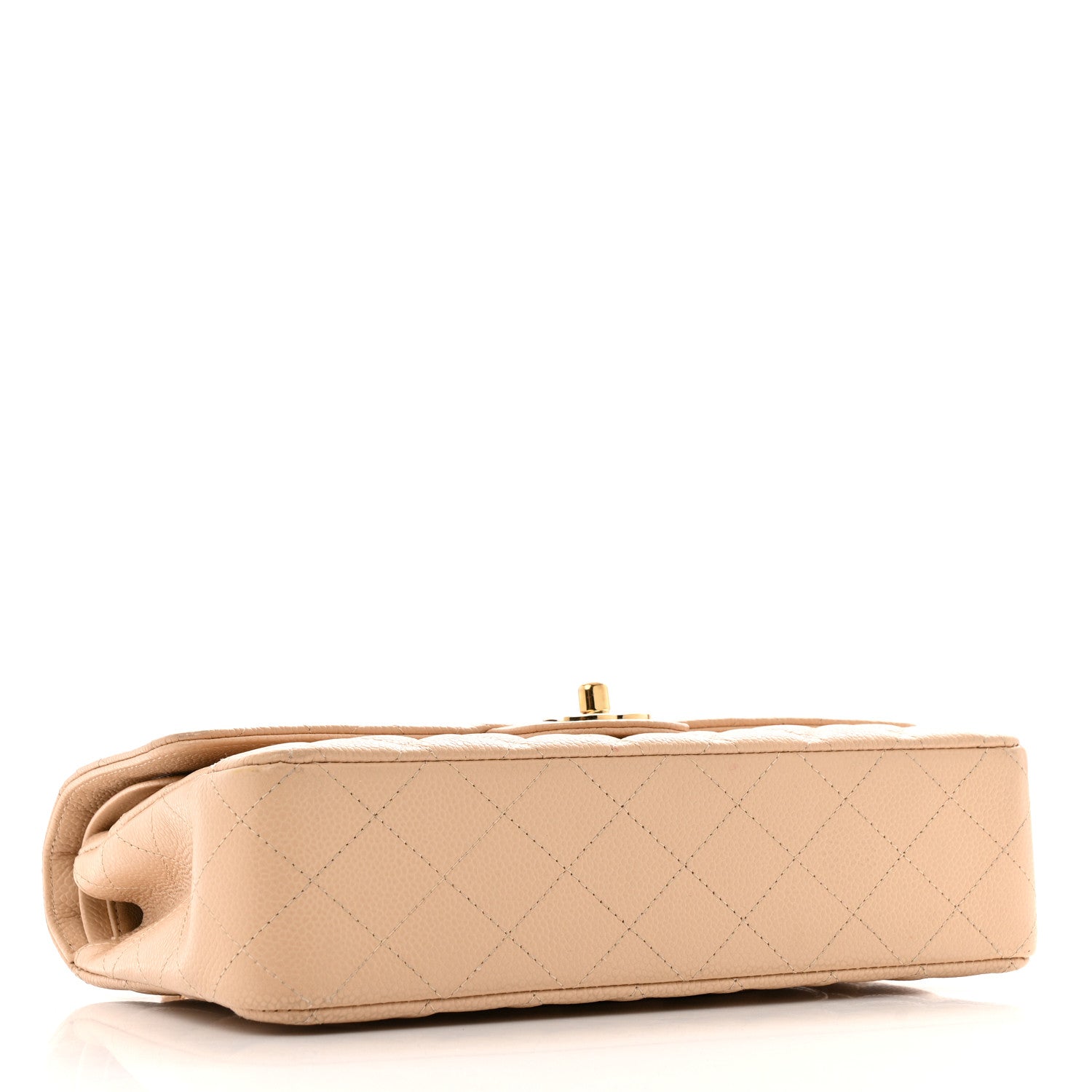 Chanel Caviar Quilted Medium Double Flap Beige 4 of 13
