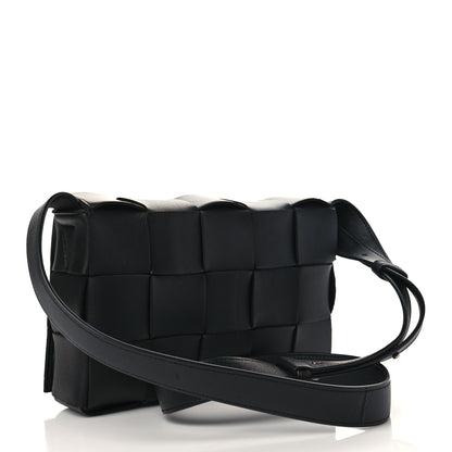 Bottega Veneta Lambskin Maxi Intrecciato Cassette Crossbody Bag Black 3 of 7