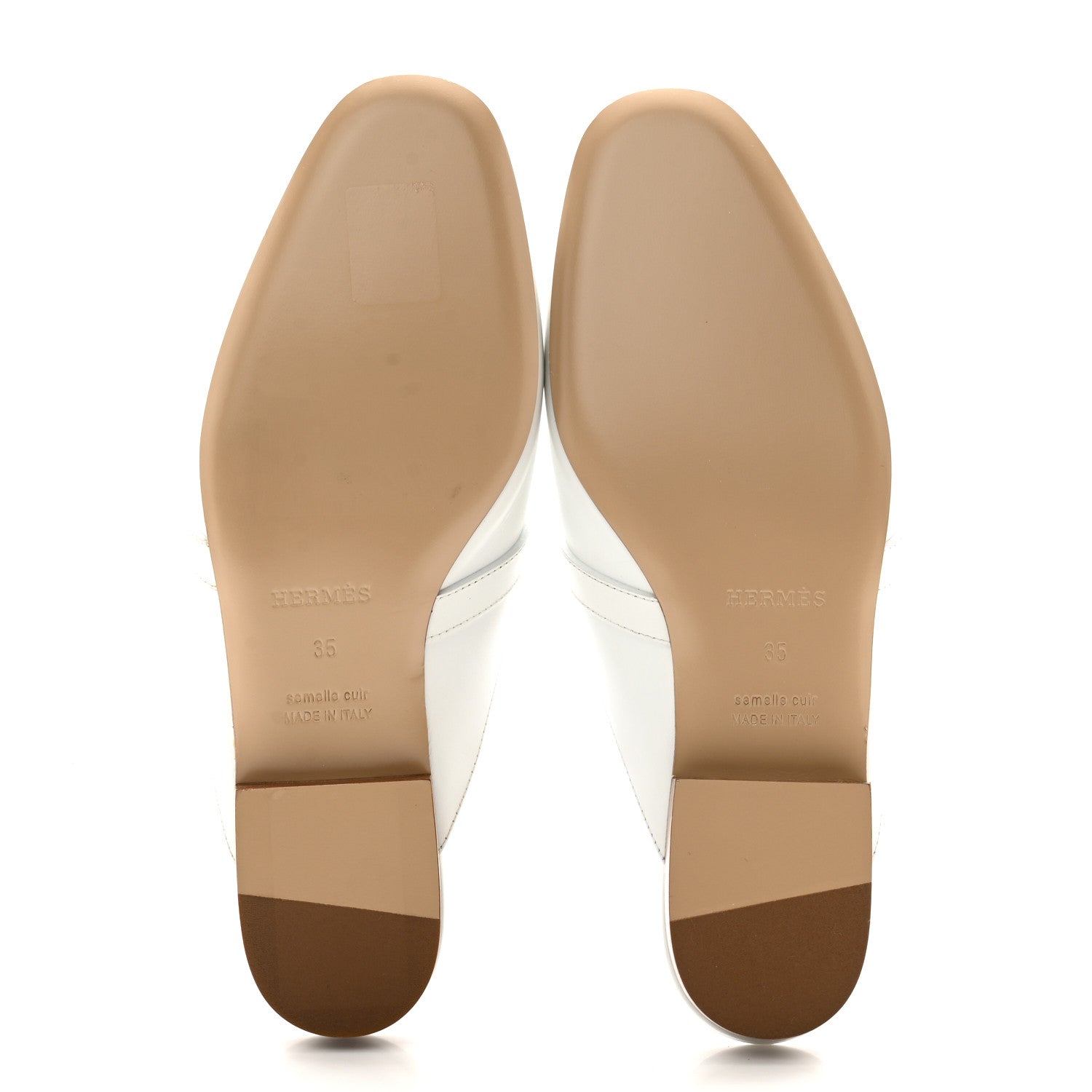 Hermes Calfskin Oz Mules 35 White 5 of 13