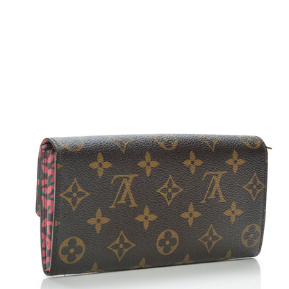 Louis Vuitton Monogram Leopard Sarah Wallet Rouge Fauviste 3 of 7
