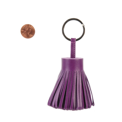 Hermes Lambskin Carmen Tassel Key Holder Violet 2 of 3