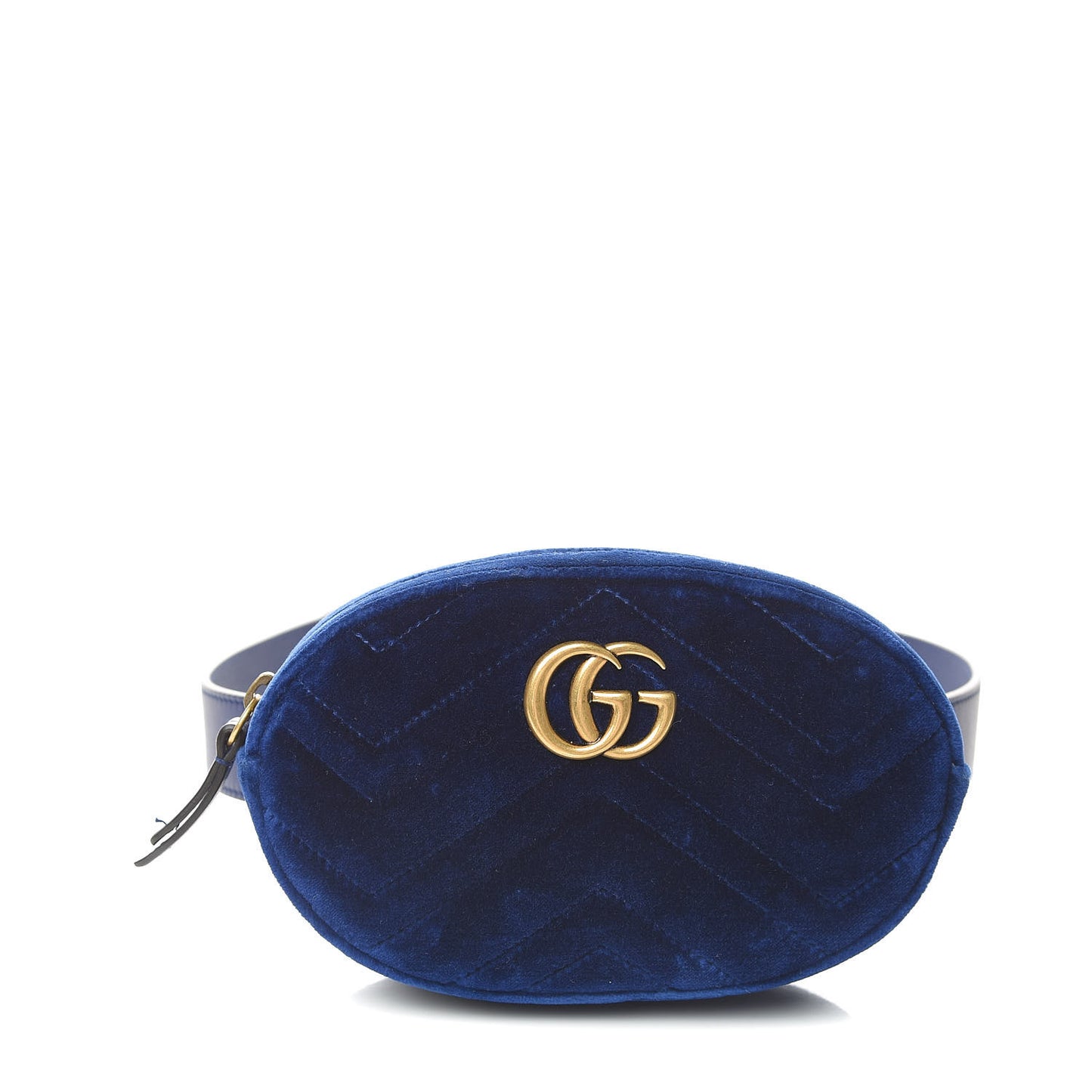 Velvet Matelasse GG Marmont Belt Bag 85 34 Cobalt Blue