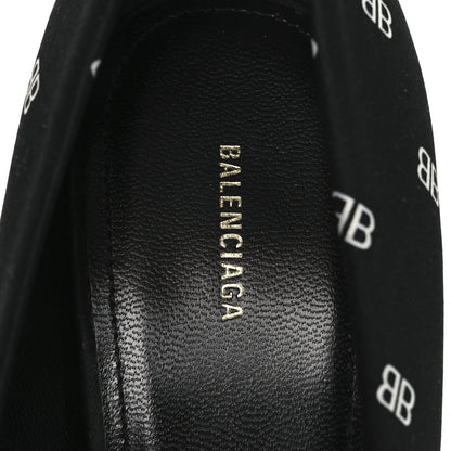 Balenciaga Crepe Satin BB Allover Logo Knife 100mm Pumps 39.5 Black 9 of 11
