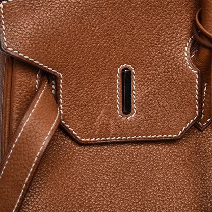 Hermes Natural Barenia Faubourg Birkin 35 Fauve 28 of 38