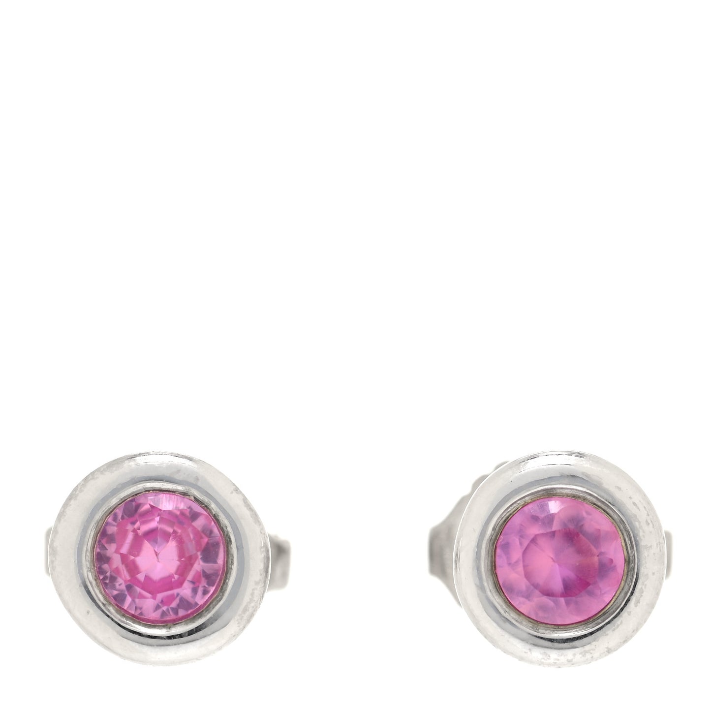 Sterling Silver Pink Sapphire Elsa Peretti Color By The Yard Earrings