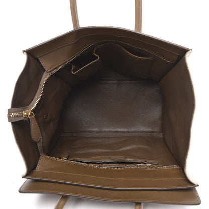 Celine Natural Canvas Smooth Calfskin Mini Luggage Brown 5 of 20