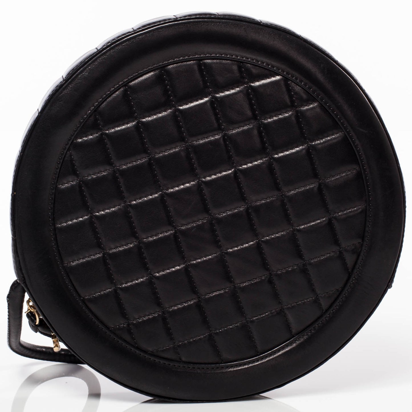 Lambskin Quilted CC Wristlet Black