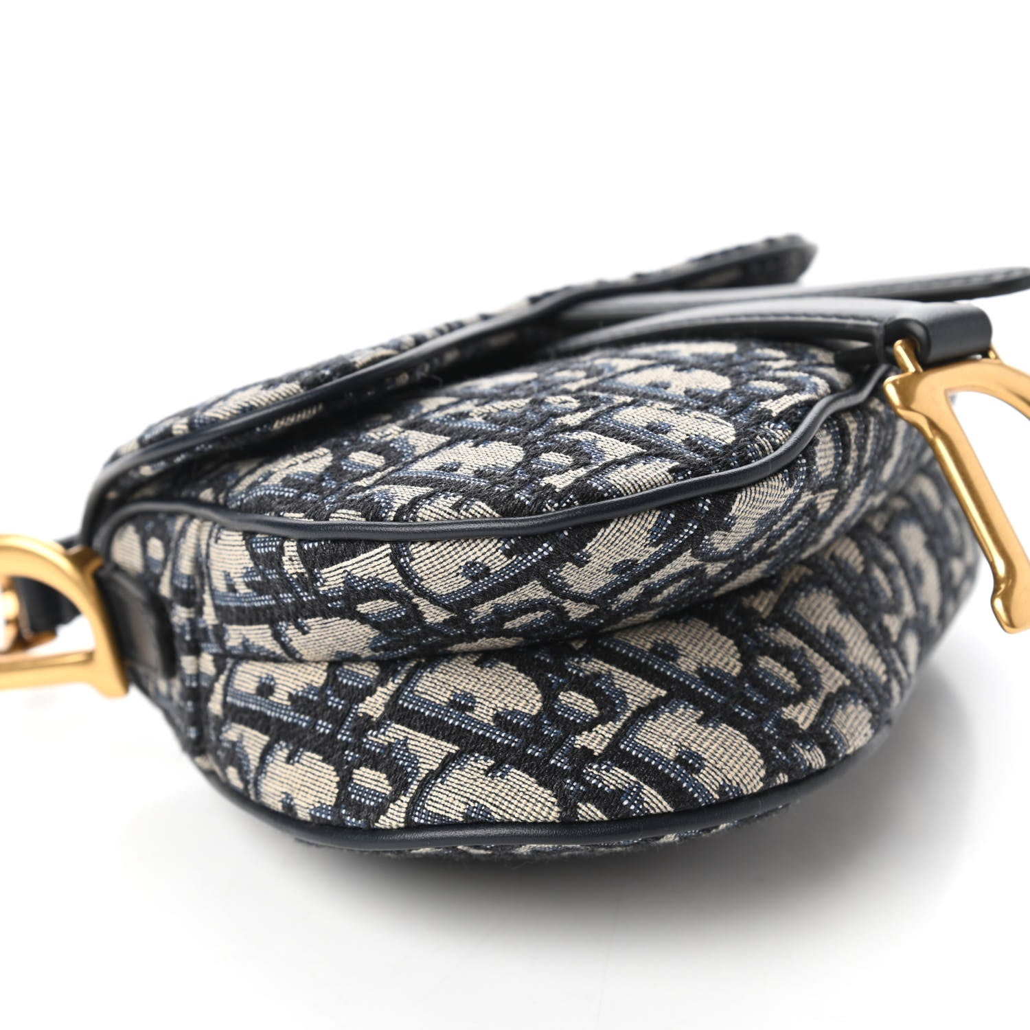 Christian Dior Oblique Mini Saddle Bag Blue 6 of 10