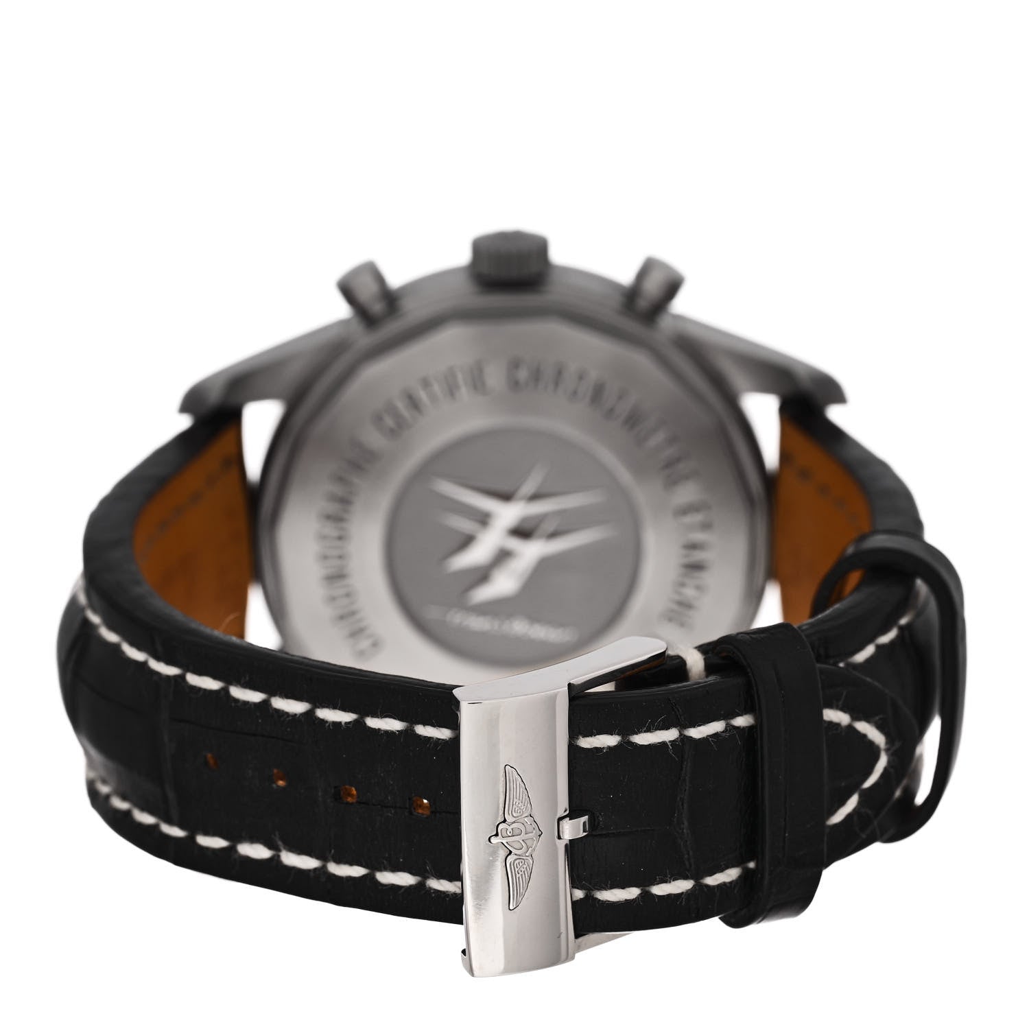 Breitling Stainless Steel Alligator 46mm Transocean Unitime Pilot Chronograph Automatic Watch Black AB0510U9/C879 3 of 4