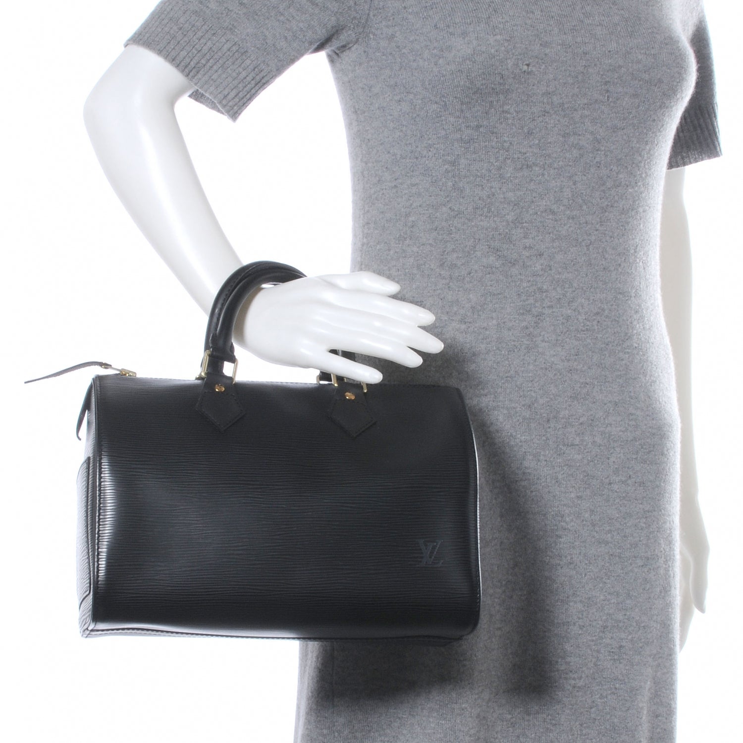 Louis Vuitton Epi Speedy 25 Black 2 of 7