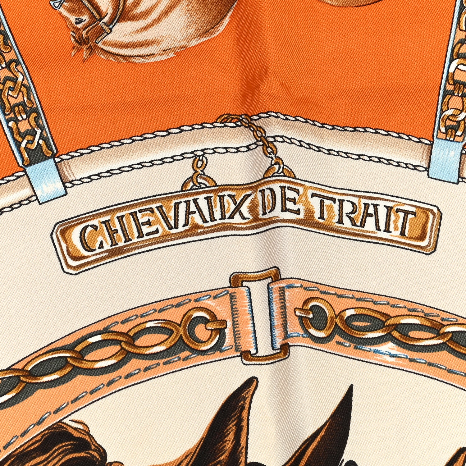 Hermes Silk Chevaux De Trait Scarf 90 3 of 6