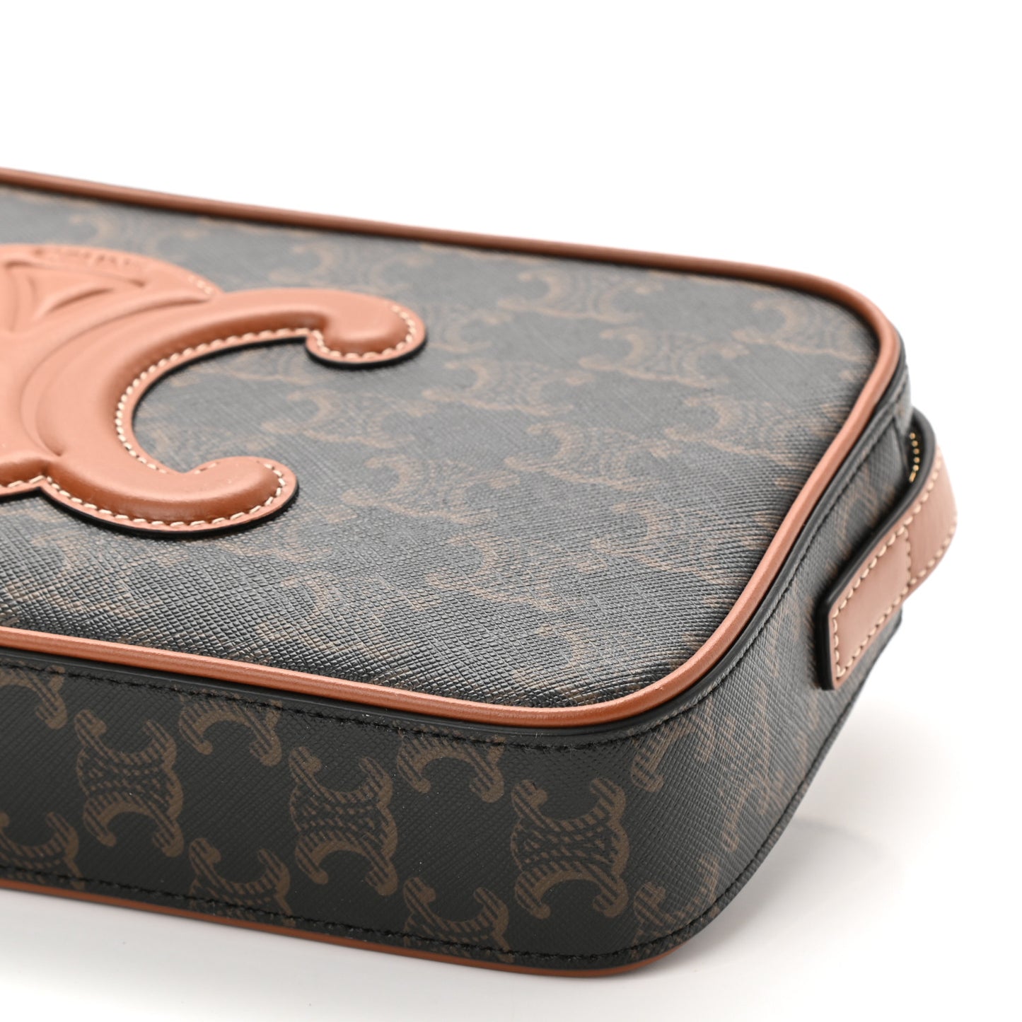 Triomphe Canvas Small Camera Shoulder Bag Tan