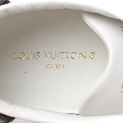 Louis Vuitton Calfskin Monogram Debossed Time Out Sneakers 39 White Silver 6 of 8