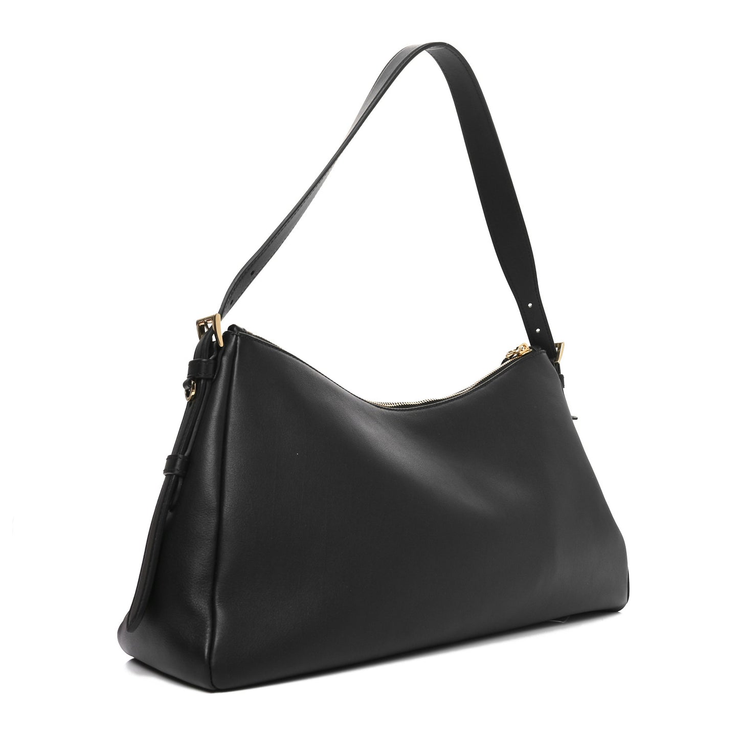 Soft Calfskin Aimee Shoulder Bag Black
