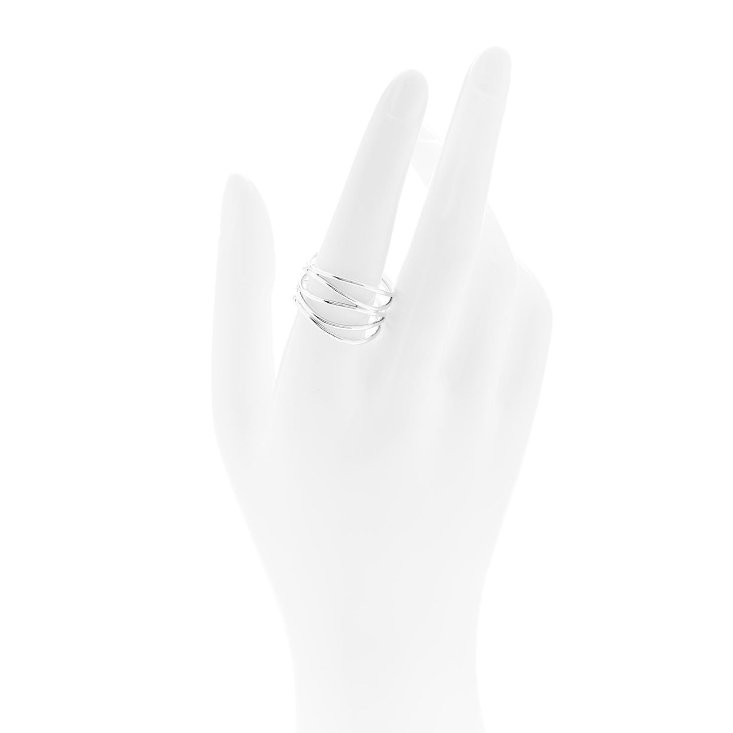 Sterling Silver Elsa Peretti 5 Row Wave Ring 61 9.5