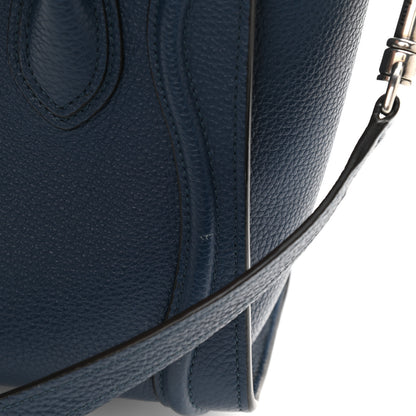 Celine Drummed Calfskin Nano Luggage Petrol 11 of 14