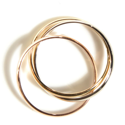 Cartier 18K Pink Yellow White Gold Small Trinity Ring 48 4.5 2 of 6