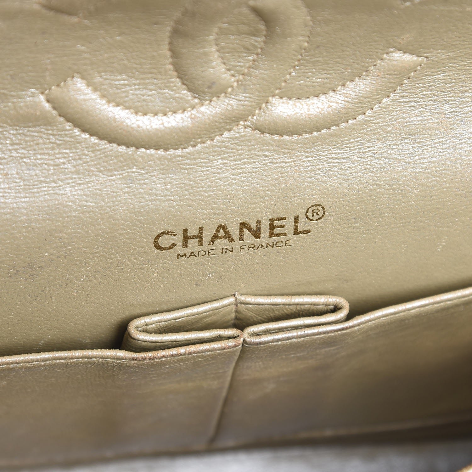 Chanel Lambskin Quilted Medium Double Flap Light Gold 7 of 21