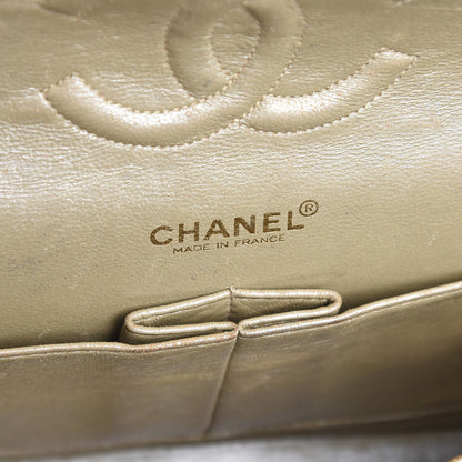 Chanel Lambskin Quilted Medium Double Flap Light Gold 7 of 21