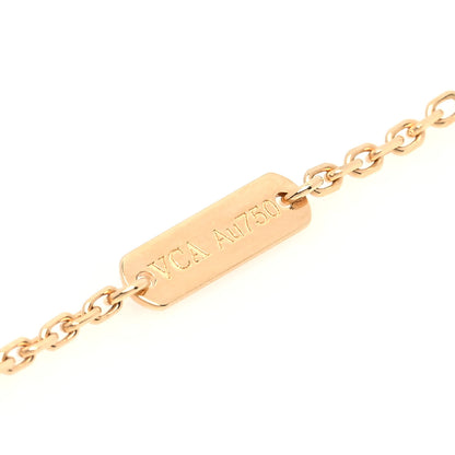 Van Cleef & Arpels 18K Yellow Gold Mother of Pearl Vintage Alhambra Pendant Necklace 6 of 8