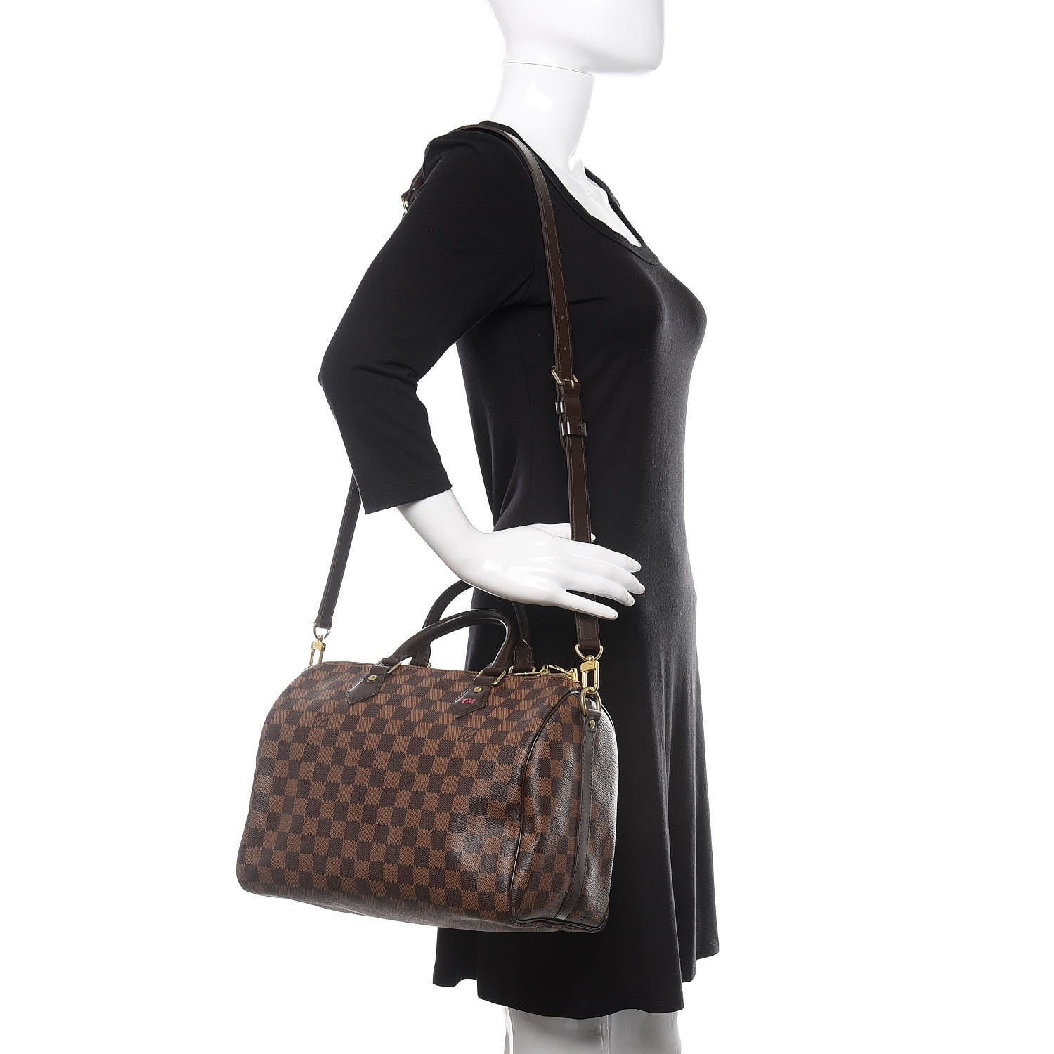 Louis Vuitton Damier Ebene Speedy Bandouliere 30 2 of 11