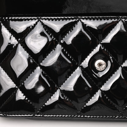 Chanel Patent Quilted Brilliant Wallet On Chain WOC Black 12 of 14