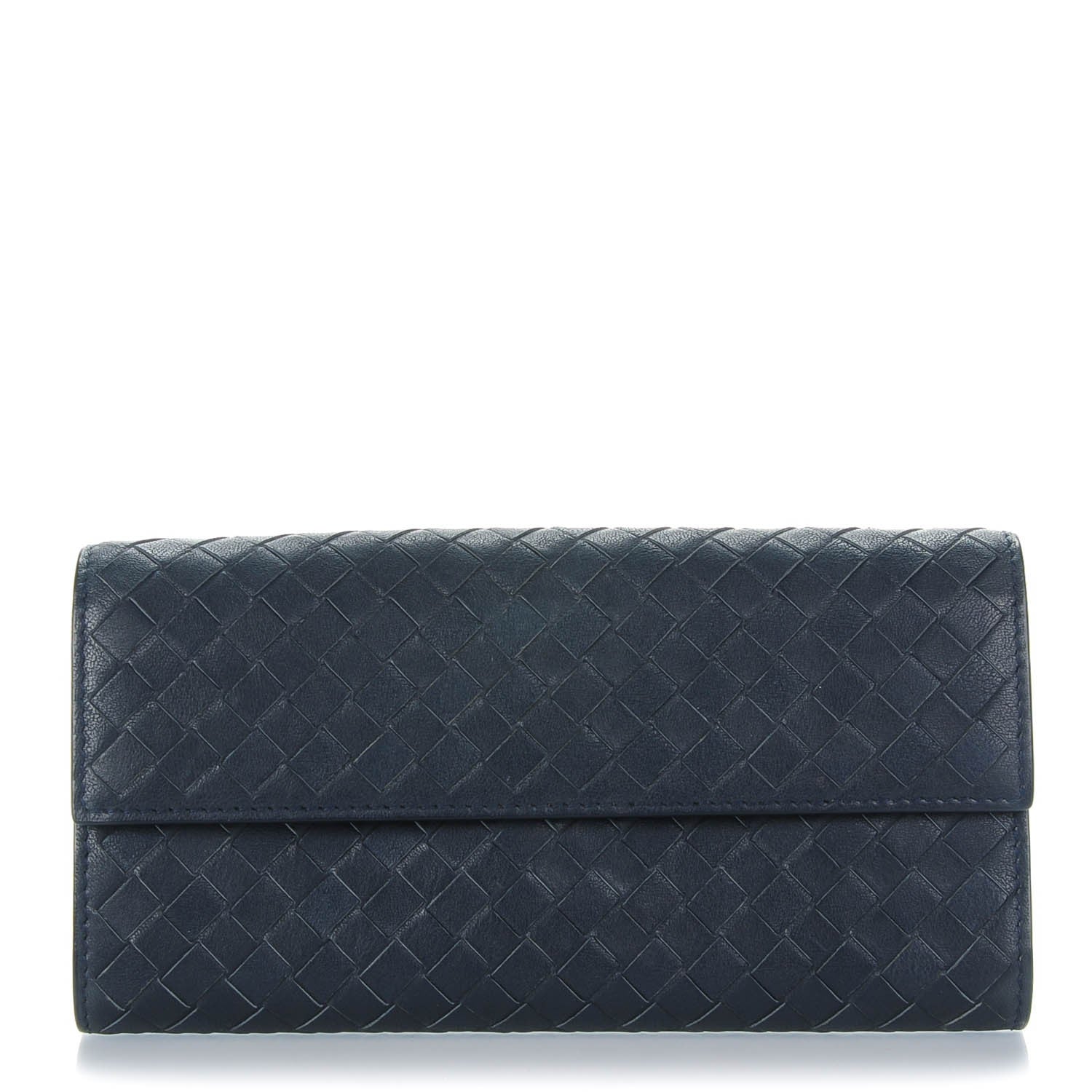 Bottega Veneta Nappa Intrecciato Continental Flap Wallet Prusse 1 of 8