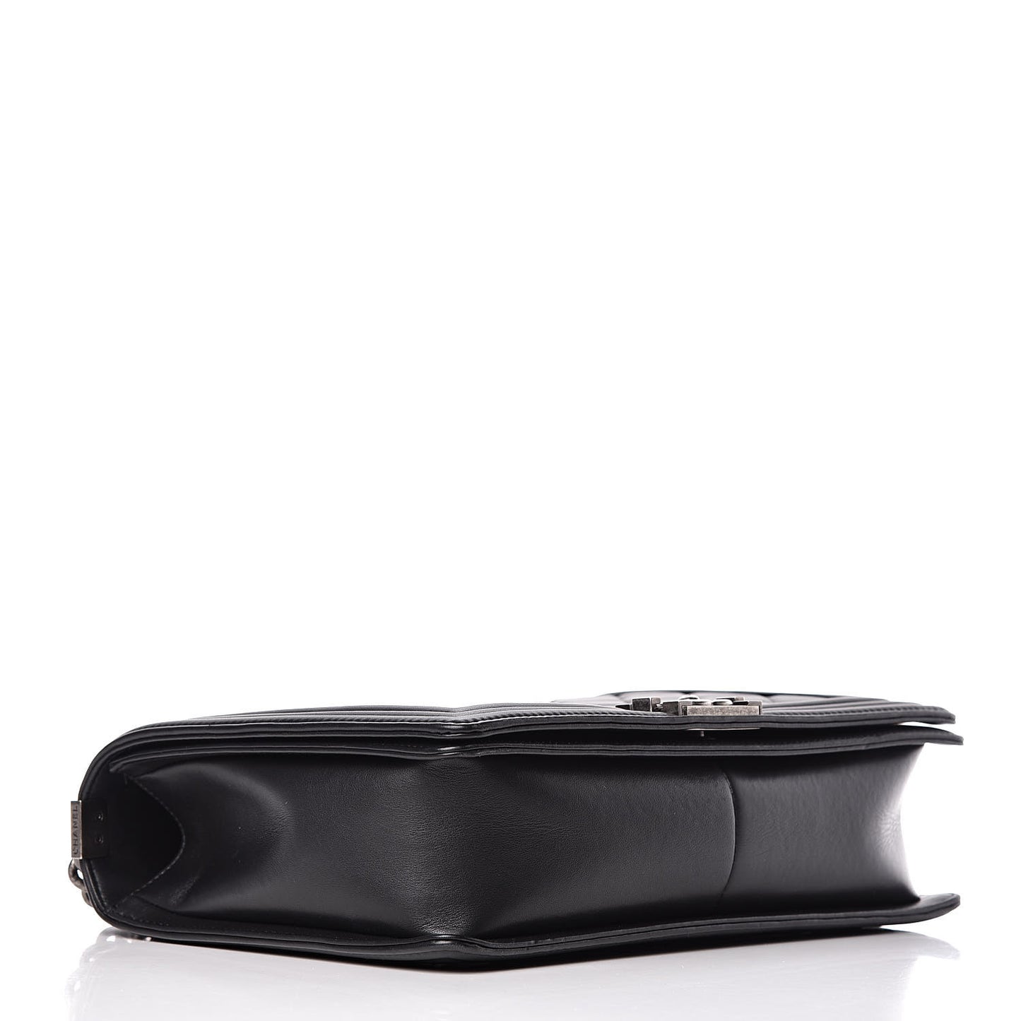 Lambskin Quilted Large Boy Flap Dark Grey