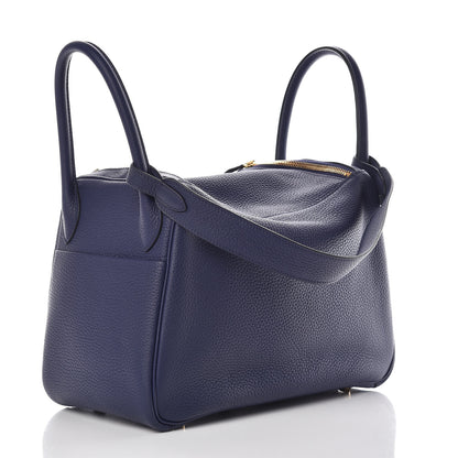 Hermes Taurillon Clemence Lindy 30 Bleu Encre 3 of 14